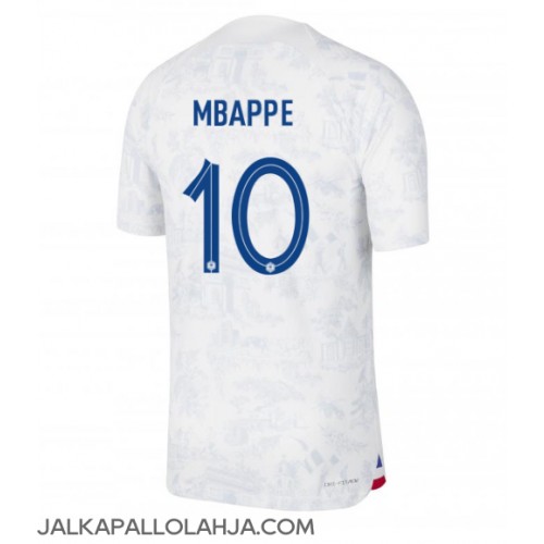Ranska Kylian Mbappe #10 Kopio Vieras Pelipaita MM-kisat 2022 Lyhyet Hihat